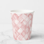 Schöne rosa Korbgeflecht-Schmetterling Geburtstag Pappbecher (Rückseite)
