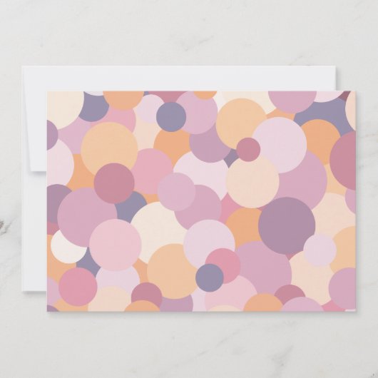 Schöne rosa Kreise Feiertagskarte (Vorderseite)