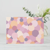 Schöne rosa Kreise Feiertagskarte (Stehend Vorderseite)