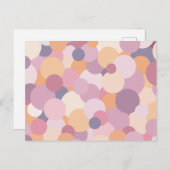 Schöne rosa Kreise Postkarte (Vorne/Hinten)