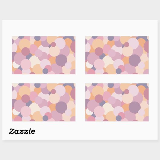 Schöne rosa Kreise Rechteckiger Aufkleber (Blatt)