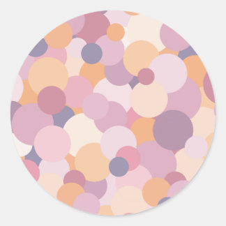 Schöne rosa Kreise Runder Aufkleber