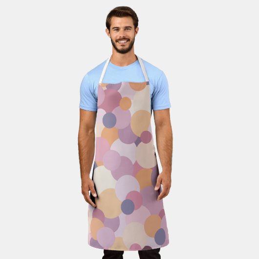 Schöne rosa Kreise Schürze (Getragen)