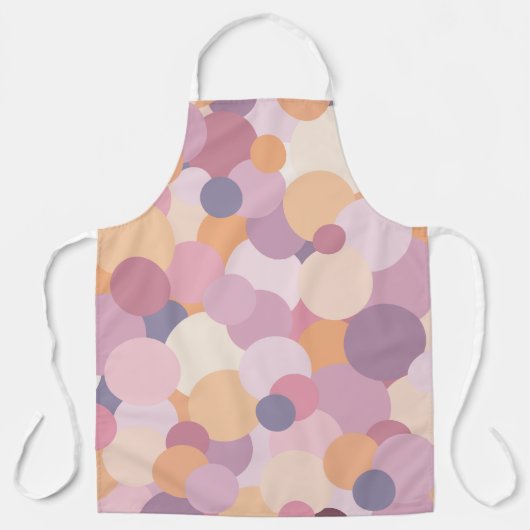 Schöne rosa Kreise Schürze (Vorderseite)