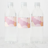 Schöne rosa Kreise Wasserflaschenetikett (Flaschen)