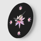 Schöne Rosa Lido Lotus Cooles Trendy Einzigartig Große Wanduhr (Winkel)