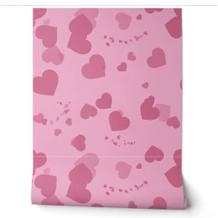 Schöne rosa Liebesherzen Tapete