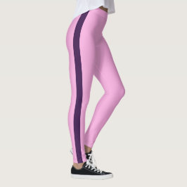Schöne, rosa Lila Strip-Leggings Leggings