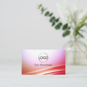 Schöne rosa Lilac-geschwungene Dekoration mit QR-L Visitenkarte (Stehend Vorderseite)