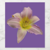 Schöne Rosa Lilie Weinetikett (Einzelnes Label)