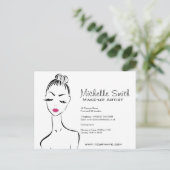 Schöne Rosa Lippen bilden das Künstlermarkieren Postkarte (Stehend Vorderseite)