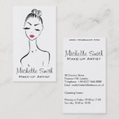 Schöne rosa Lippen machen Künstlerkarte Visitenkarte (Vorne/Hinten)