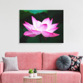 Schöne Rosa Lotus Blume Bloom Leinwanddruck (Insitu (Wohnzimmer))