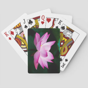 Schöne Rosa Lotus Blume Bloom Spielkarten