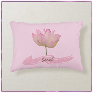 Schöne Rosa Lotus-Blume  Dekokissen