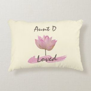 Schöne Rosa Lotus-Blume Dekokissen