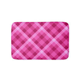 Schöne rosa Magenta Kariert kleine Badematte