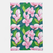 Schöne rosa Magnolia-Blume Geschirrtuch (Vertikal)