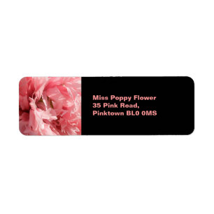 Schöne rosa Mohn Custom Labels