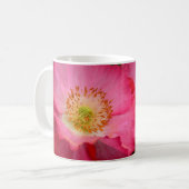 Schöne rosa Mohn Kaffeetasse (Vorderseite Links)