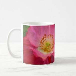 Schöne rosa Mohn Kaffeetasse