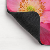 Schöne rosa Mohn Mousepad (Ecke)