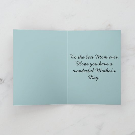 Schöne Rosa-Muster Muttertag Karte (Innenseite)