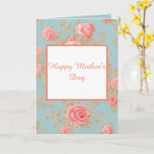 Schöne Rosa-Muster Muttertag Karte (Gelbe Blume)