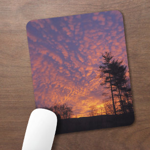 Schöne rosa orange Wolken Sonnenaufgang Foto Mousepad