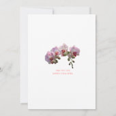 Schöne Rosa Orchideen Blume Hochzeit Einladungen (Rückseite)