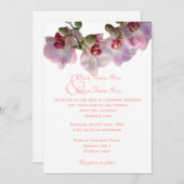 Schöne Rosa Orchideen Blume Hochzeit Einladungen (Vorne/Hinten)