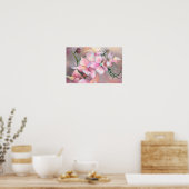 Schöne rosa Orchideen-Blume - Original Malerei Poster (Küche)