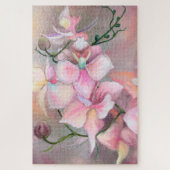 Schöne rosa Orchideen-Blume - Original Malerei  Puzzle (Vertikal)