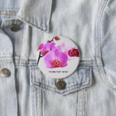Schöne rosa Orchideen Button (Beispiel)