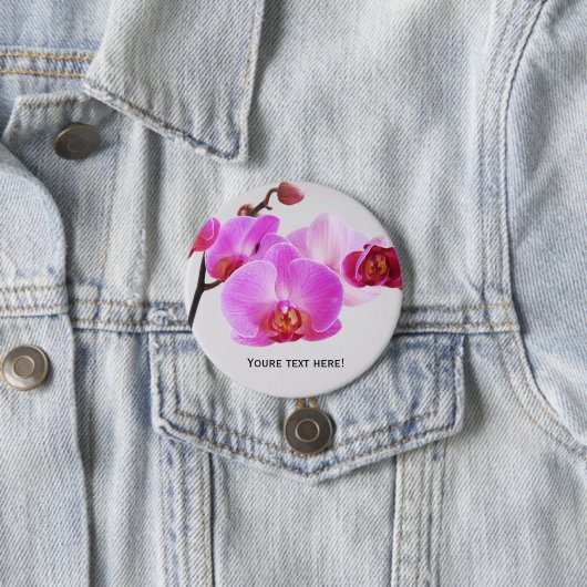 Schöne rosa Orchideen Button (Beispiel)