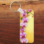Schöne rosa Orchideen Schlüsselanhänger (Vorderseite)