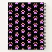 Schöne rosa Paare auf schwarz Notizblock (Rückseite)