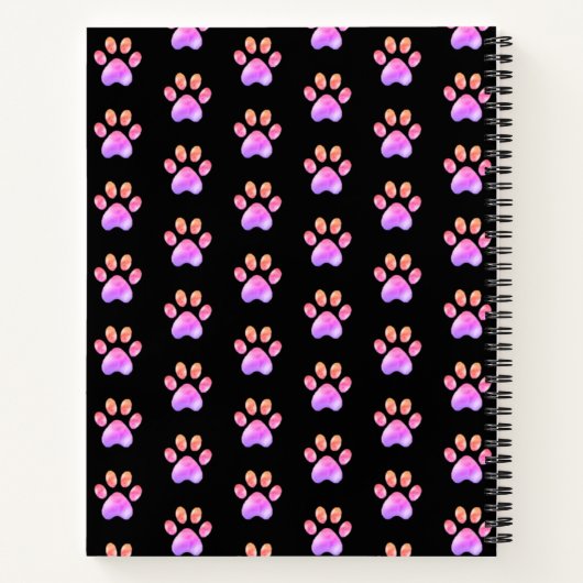 Schöne rosa Paare auf schwarz Notizblock (Rückseite)