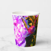 Schöne Rosa-Peonies-Runde Pappbecher (Rückseite)