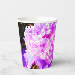 Schöne Rosa-Peonies-Runde Pappbecher