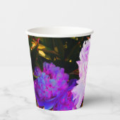 Schöne Rosa-Peonies-Runde Pappbecher (Vorderseite)