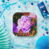 Schöne Rosa-Peonies-Runde Pappteller (Party)