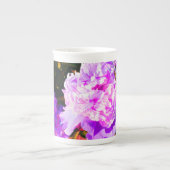 Schöne Rosa-Peonies-Runde Porzellantasse (Vorderseite)