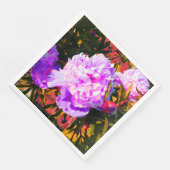 Schöne rosa Peonies Serviette (Ecke)