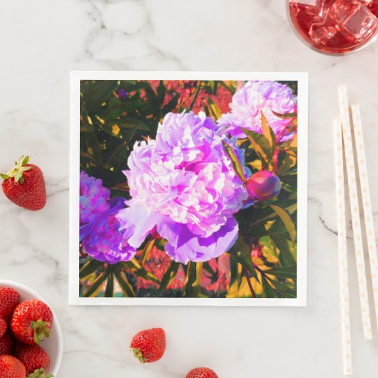 Schöne rosa Peonies Serviette (Beispiel)