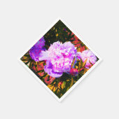 Schöne rosa Peonies Serviette (Ecke)