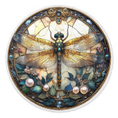 Schöne Rosa Perlen Türkisfarben Keramikknauf (Vorderseite)