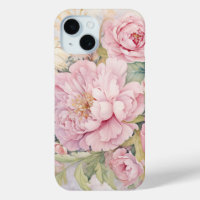 Schöne rosa Pfingstrosen Aquarelle