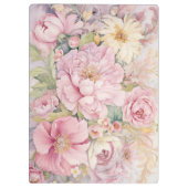 Schöne rosa Pfingstrosen Aquarelle. Klemmbrett (Rückseite)