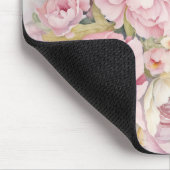 Schöne rosa Pfingstrosen Aquarelle. Mousepad (Ecke)